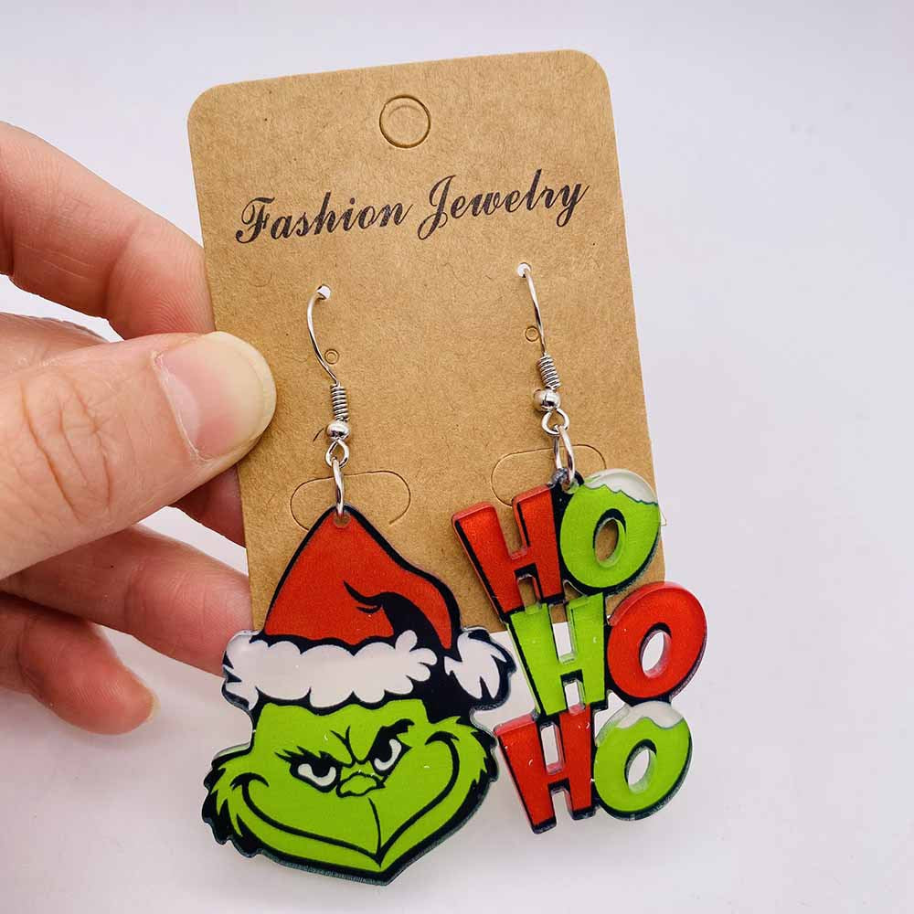 Wholesale Christmas Acrylic Halloween Horror Movie Cartoon Character Earrings ACC-ES-ChenY036