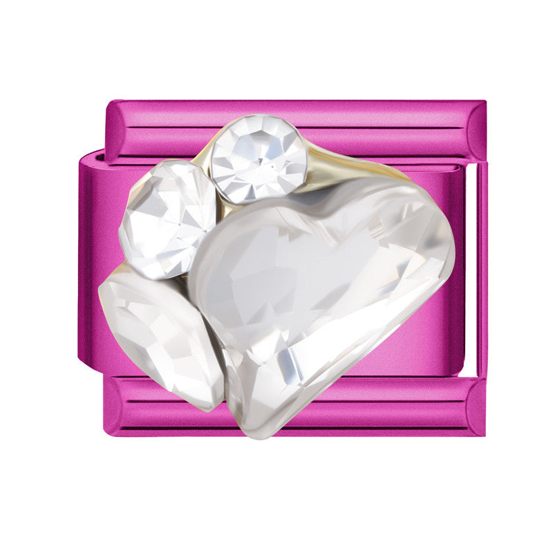 Wholesale DIY Bracelet Accessory Set Pink Crystal Flower Heart Pearl for Jewelry Making Craft Supply