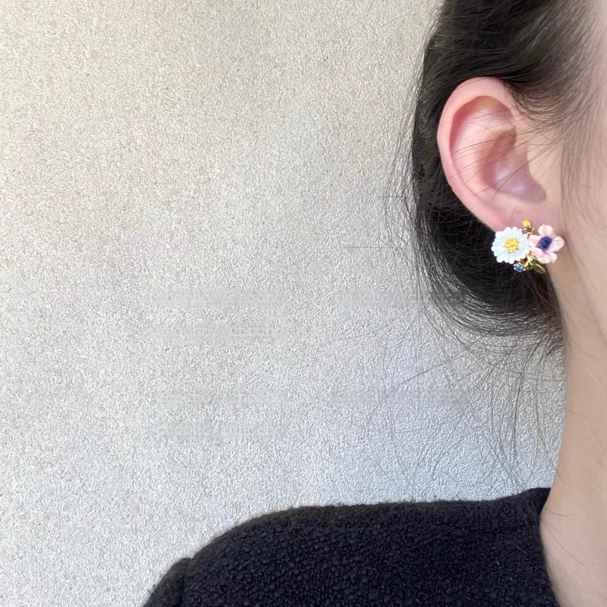 Wholesale retro enamel flower earrings