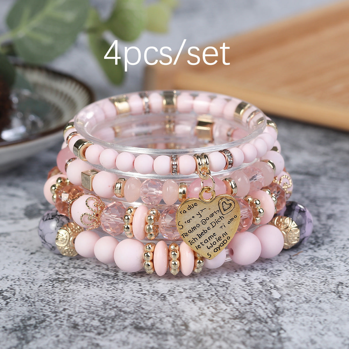 Wholesale Bohemian Retro Ethnic Style Heart Pendant Bracelet ACC-BT-Lijie004