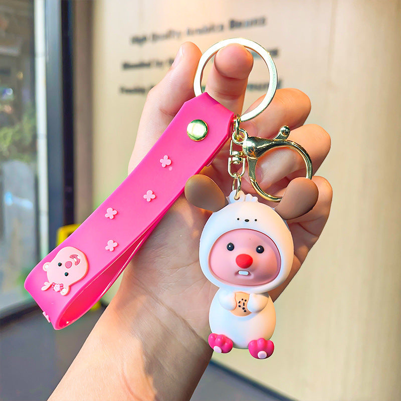 Wholesale Cartoon Cute Keychain Little Beaver Keychains Creative Keychain ACC-KC-SJ010