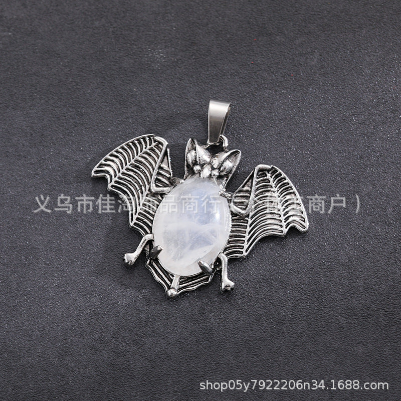 Wholesale  Necklace Natural Stone Pendant Amethyst Pink Crystal Pendant