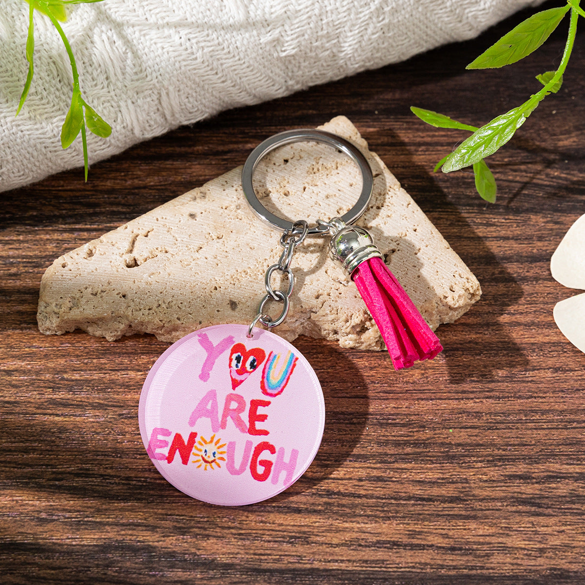 Wholesale Creative Rainbow English Letter Acrylic Keychain