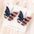 Wholesale double-sided acrylic American Independence Day butterfly chicken earrings