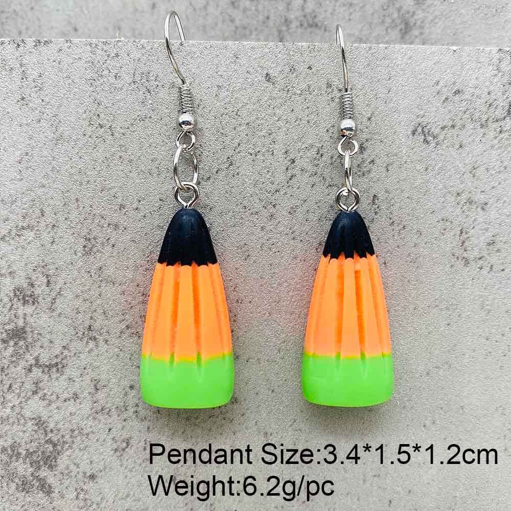 Wholesale Thanksgiving  Colorful Three-Dimensional Corn Candy Pendant Earrings