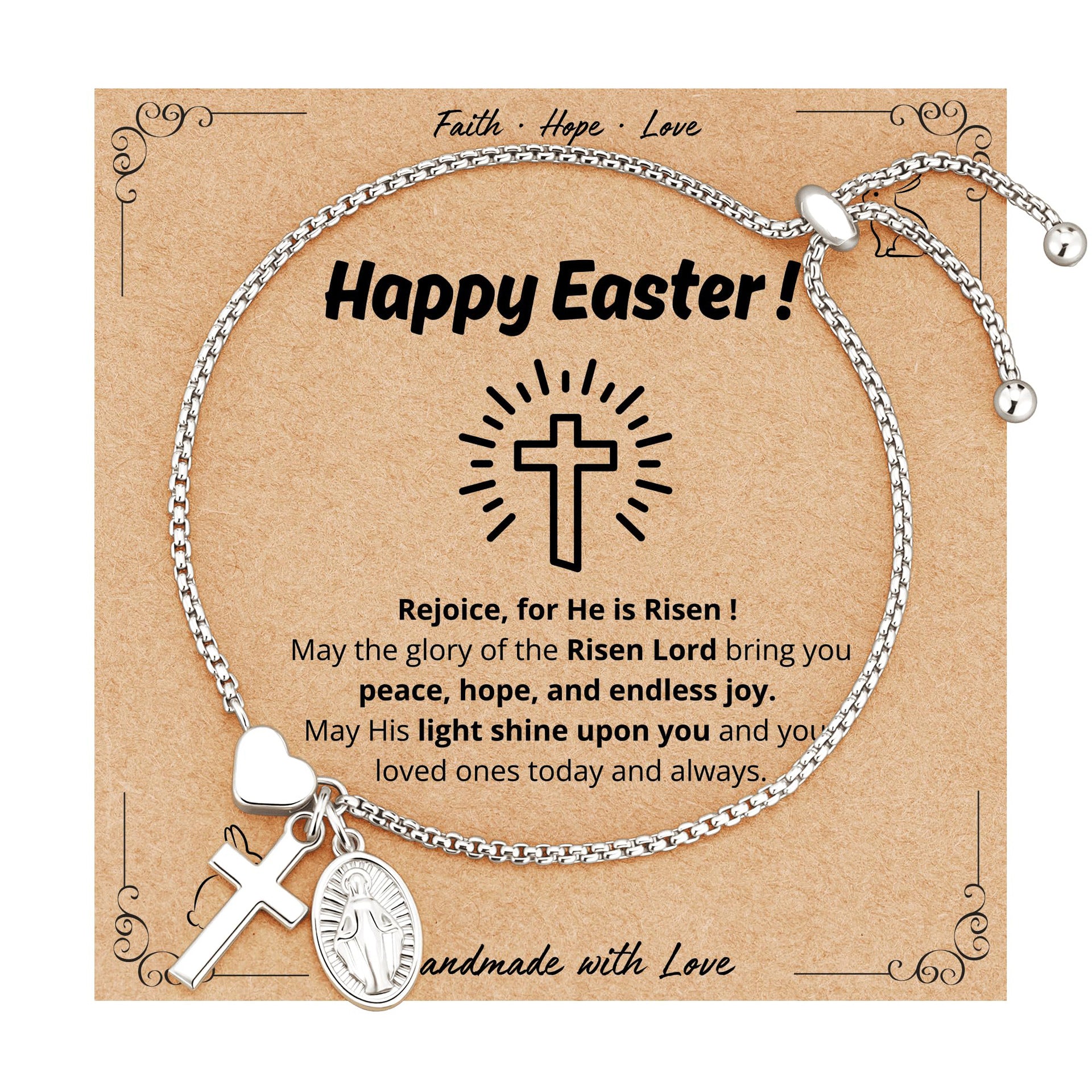 Wholesale Heart and Cross Faith Bracelet