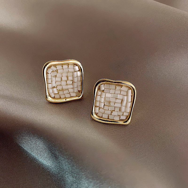 Wholesale 925 Silver Needle Exaggerated Irregular Metal Earrings Statemente Earrings ACC-ES-Hanxi007