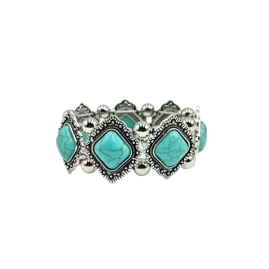 Wholesale Alloy Turquoise Bracelet Retro Ethnic Bohemian Style Jewelry Accessory for Everyday