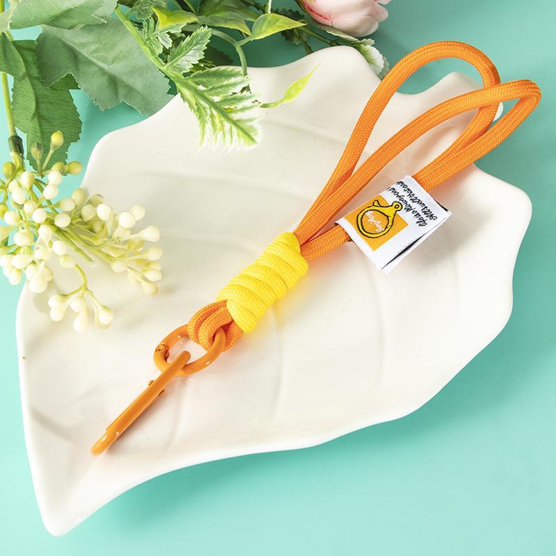 Wholesale Color matching lanyard nylon braided rope keychain