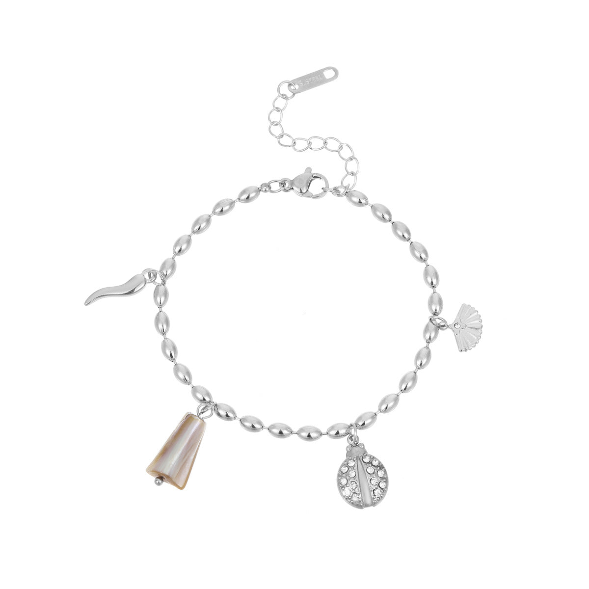 Wholesale Beaded Marine Style Bracelet Stainless Steel Stacked Bracelet