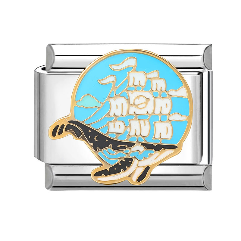 Wholesale 9mm Italian Charm Starter Bracelets DIY square Single Section Creative Stainless Steel Composable Bracelet