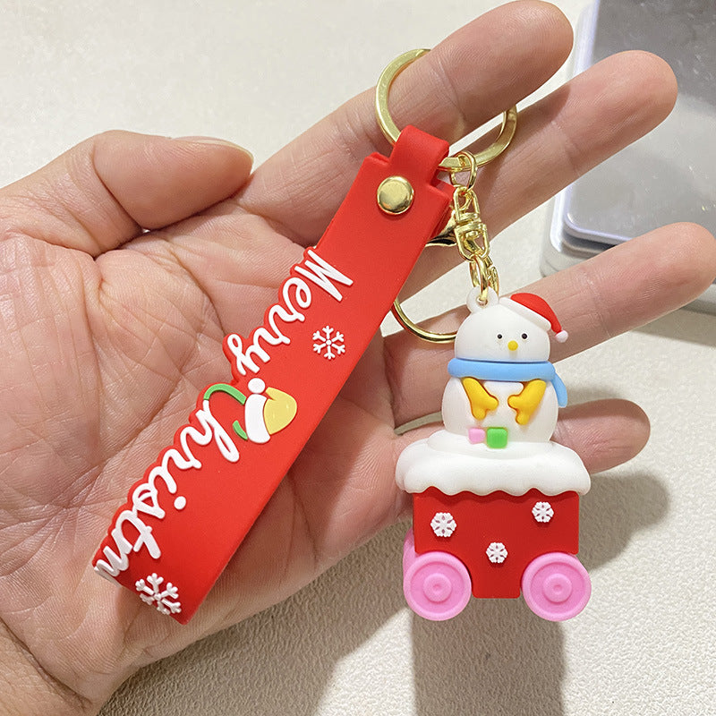 Wholesale Christmas Snowman Santa Snowman Keychain
