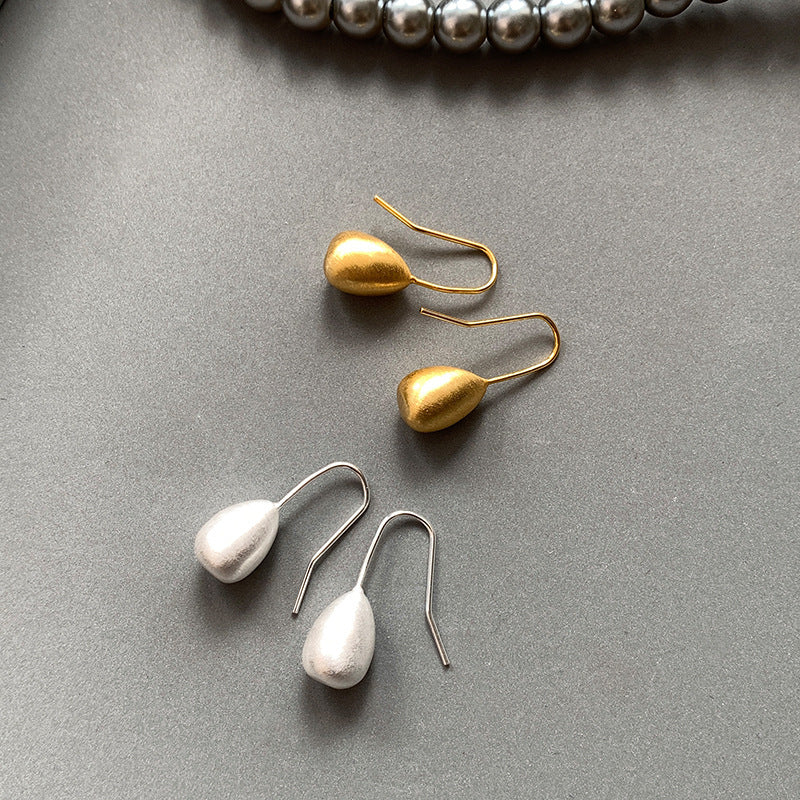 Wholesale  drop modeling simple  retro brushed earrings
