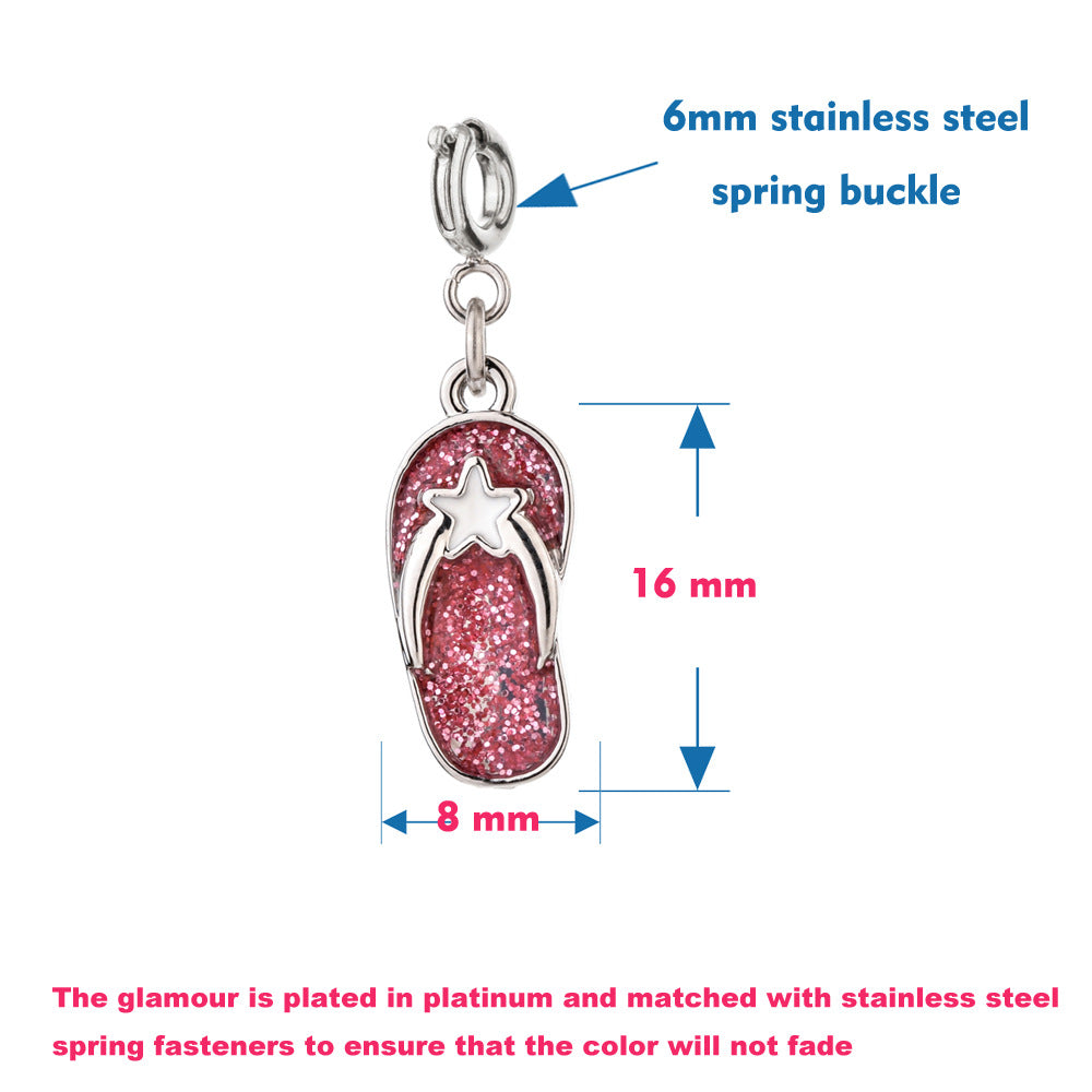 Wholesale DIY Jewelry Accessories Alloy Oil Dripping Holiday Style Pizza Donut Charms