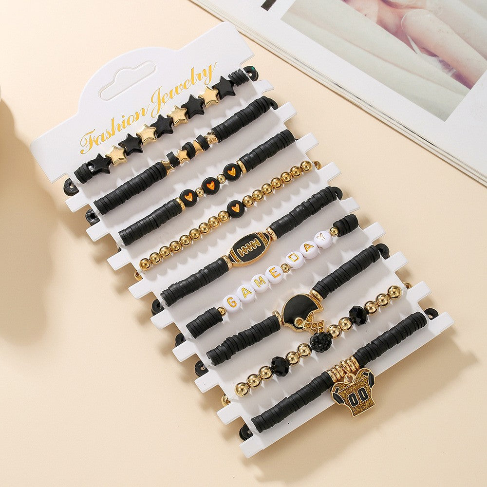 Wholesale Baseball Bracelet 8-piece Soft y Bracelet