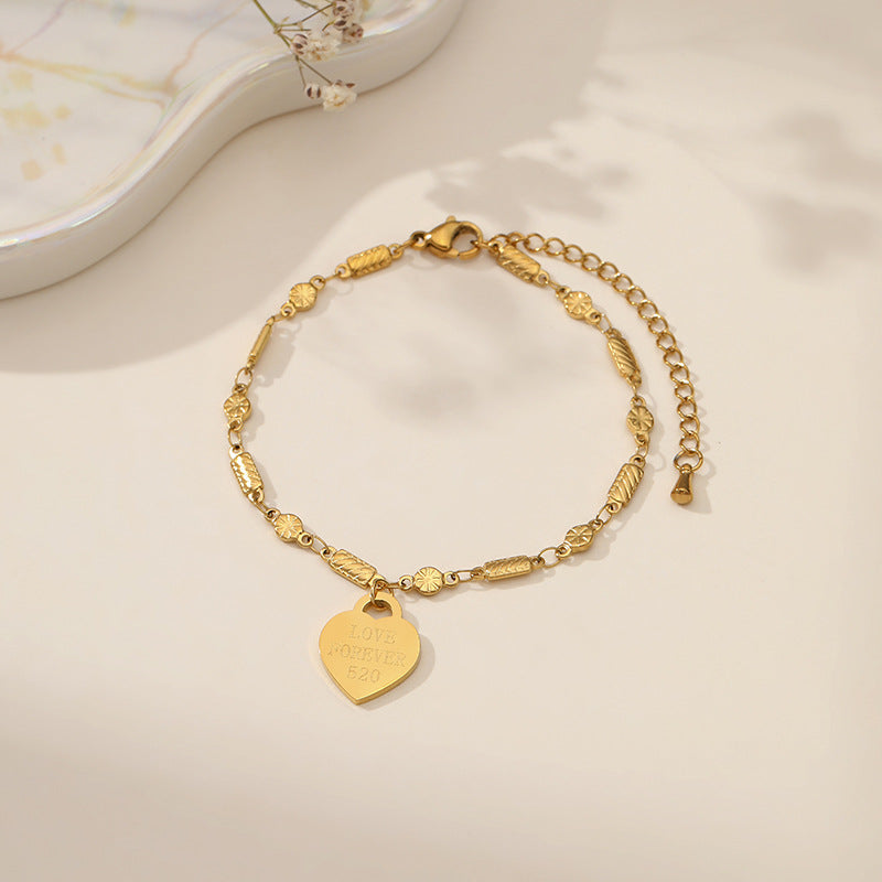 Wholesale Minimalist Love Bracelet Titanium Steel Jewelry Accessory for Everyday Wear Gift