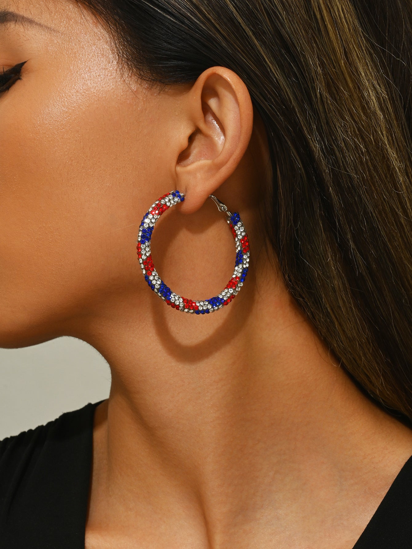 Wholesale Flash Circle Color Earrings  Jewelry