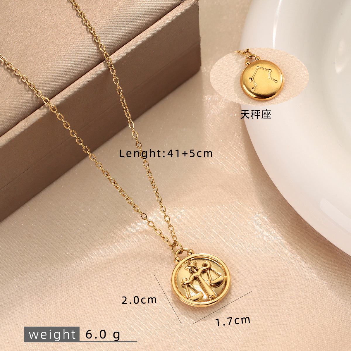 Wholesale Stainless Steel 18K Gold Plated Contion Necklace,  Fashion Jewelry Accessory for Gifts