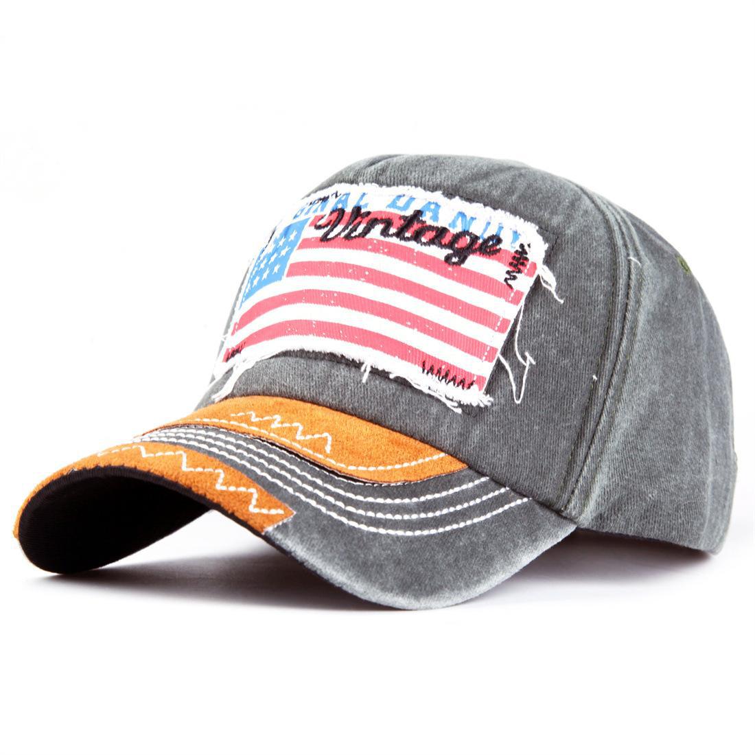 Wholesale American Independence Day Embroidered Washed Distressed Baseball Cap ACC-HT-DingRui001