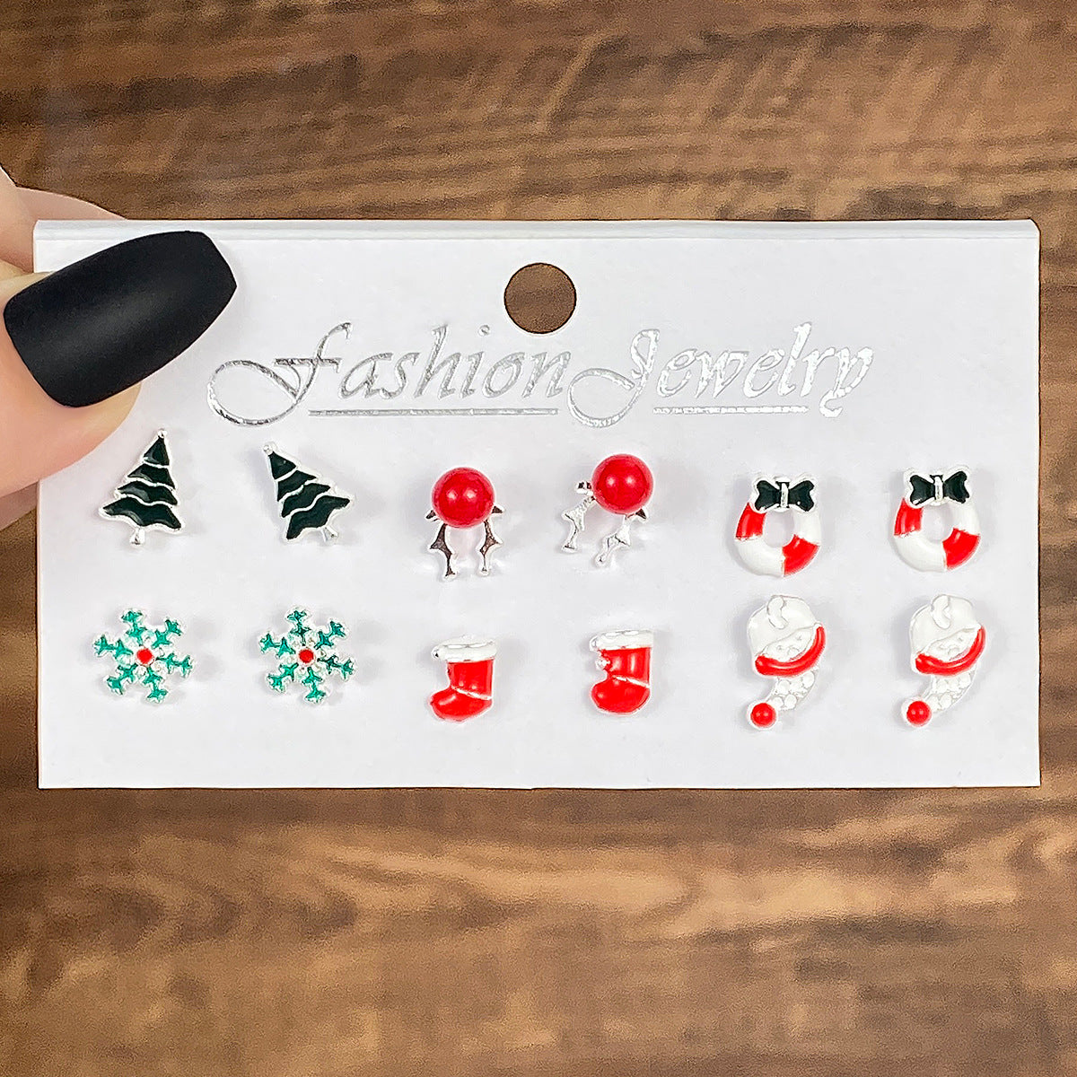 Wholesale Christmas Snowflake Bell Earrings Combination Set ACC-ES-HanSJ002