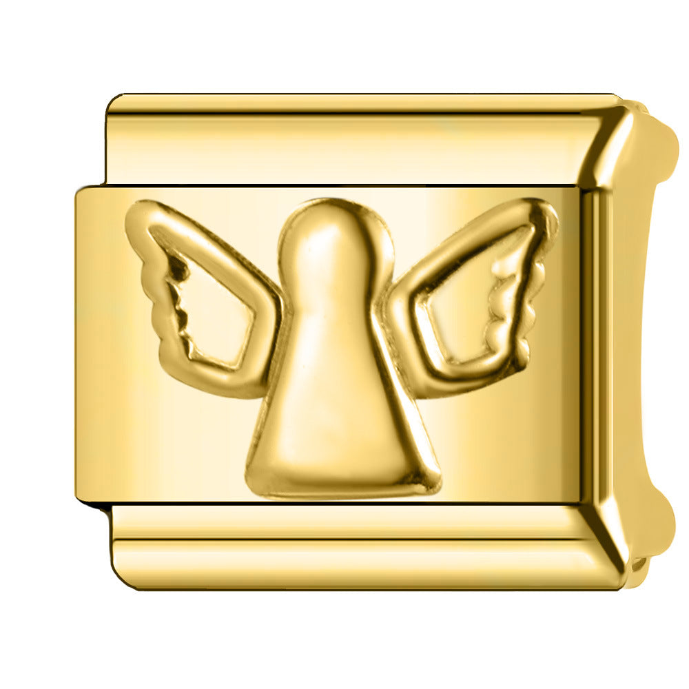 Wholesale Italian Charm Bracelet 9mm DIY Splicing Gold Plated Series Stainless Steel Composable Bracelet