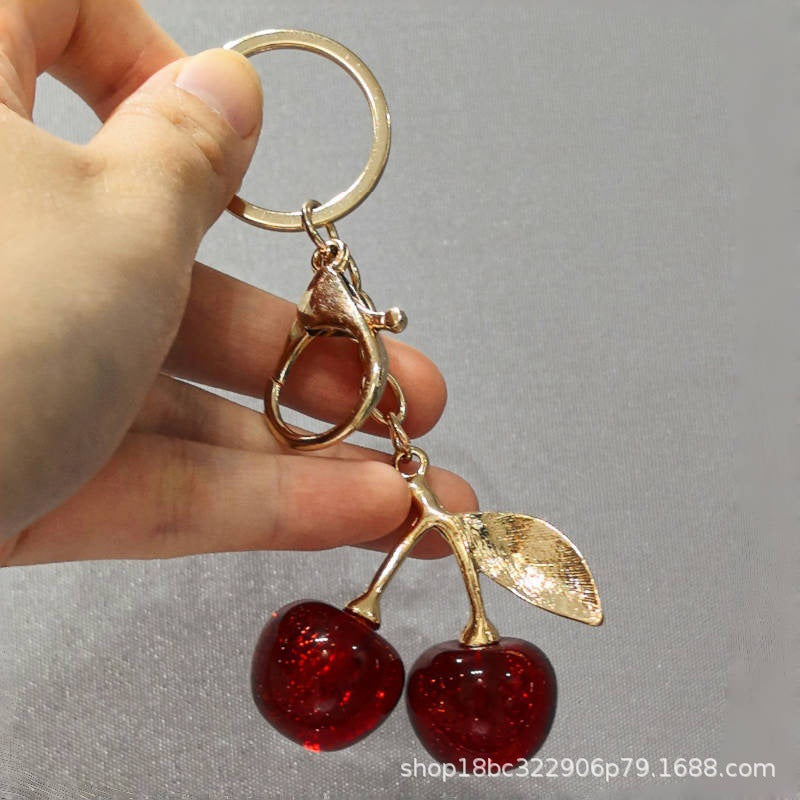 Wholesale Cherry Keychain Acrylic Fashion Accessory Sweet Girl Style Bag Charm