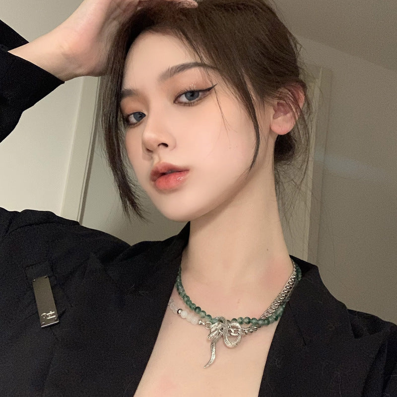 Wholesale Baroque Pearl Crystal Necklace Collarbone Chain Choker Necklace ACC-NE-Miaosi010