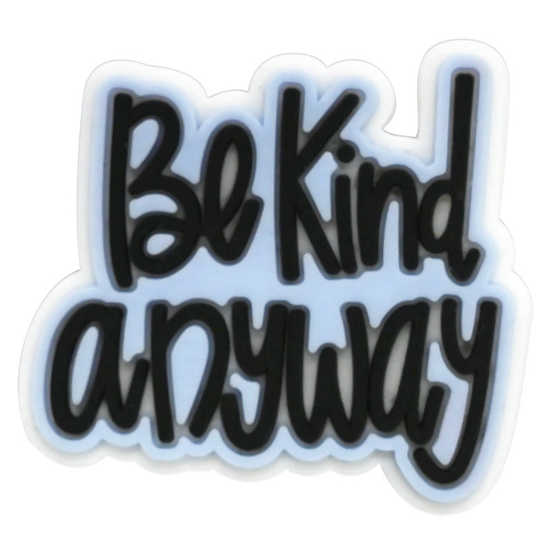 Wholesale Random 100pcs Cartoon Letter PVC Soft Rubber Shoe Buckle Decoration ACC-SC-RYY064