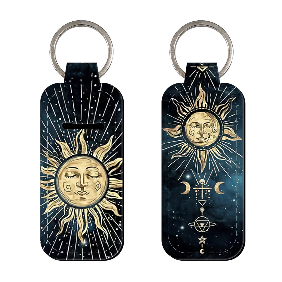 Wholesale 6pcs Moon Phase Lipstick Cover Keychain