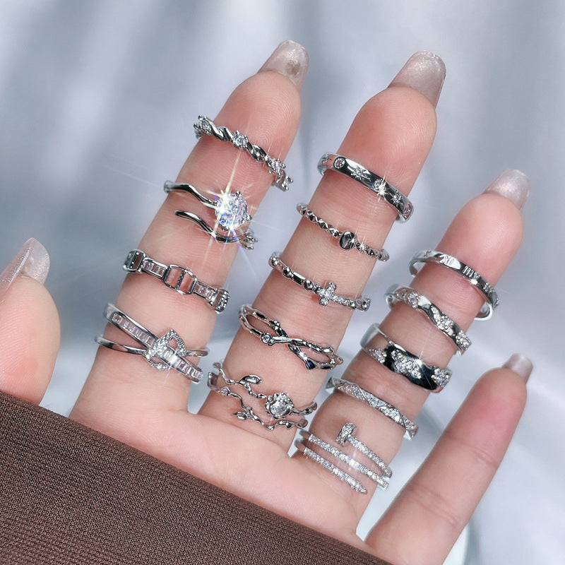 Wholesale Light luxury high-grade couple ring set