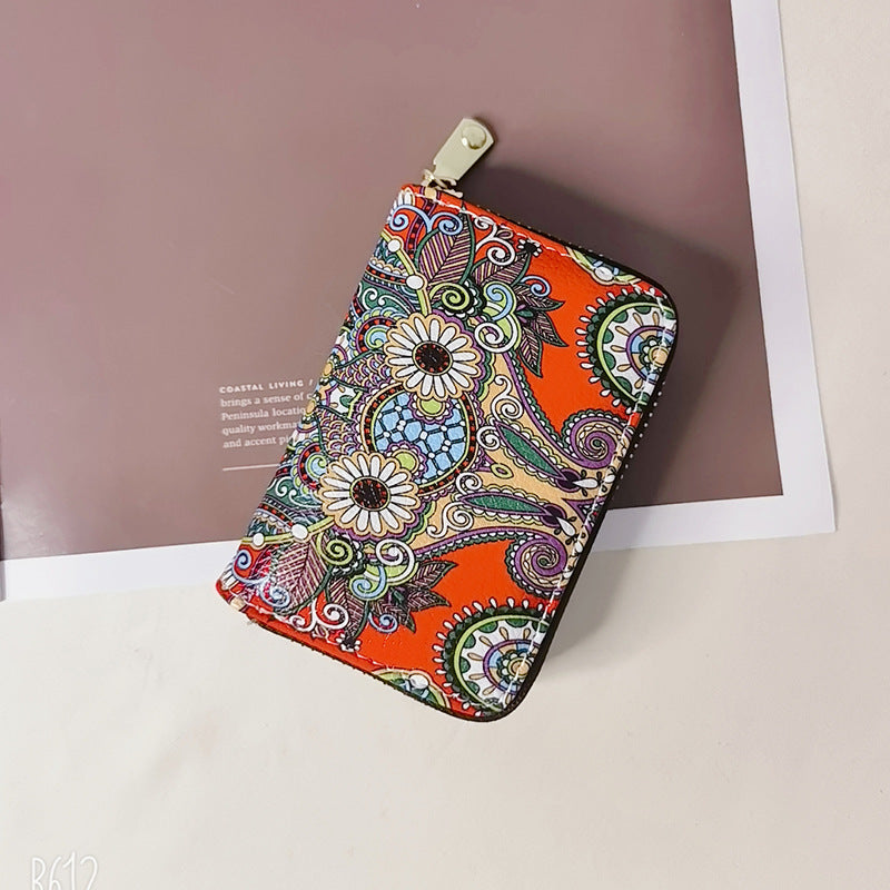 Wholesale Ethnic Retro Accordion Card Holder Mini Storage Card Wallet ACC-WT-Mengs007