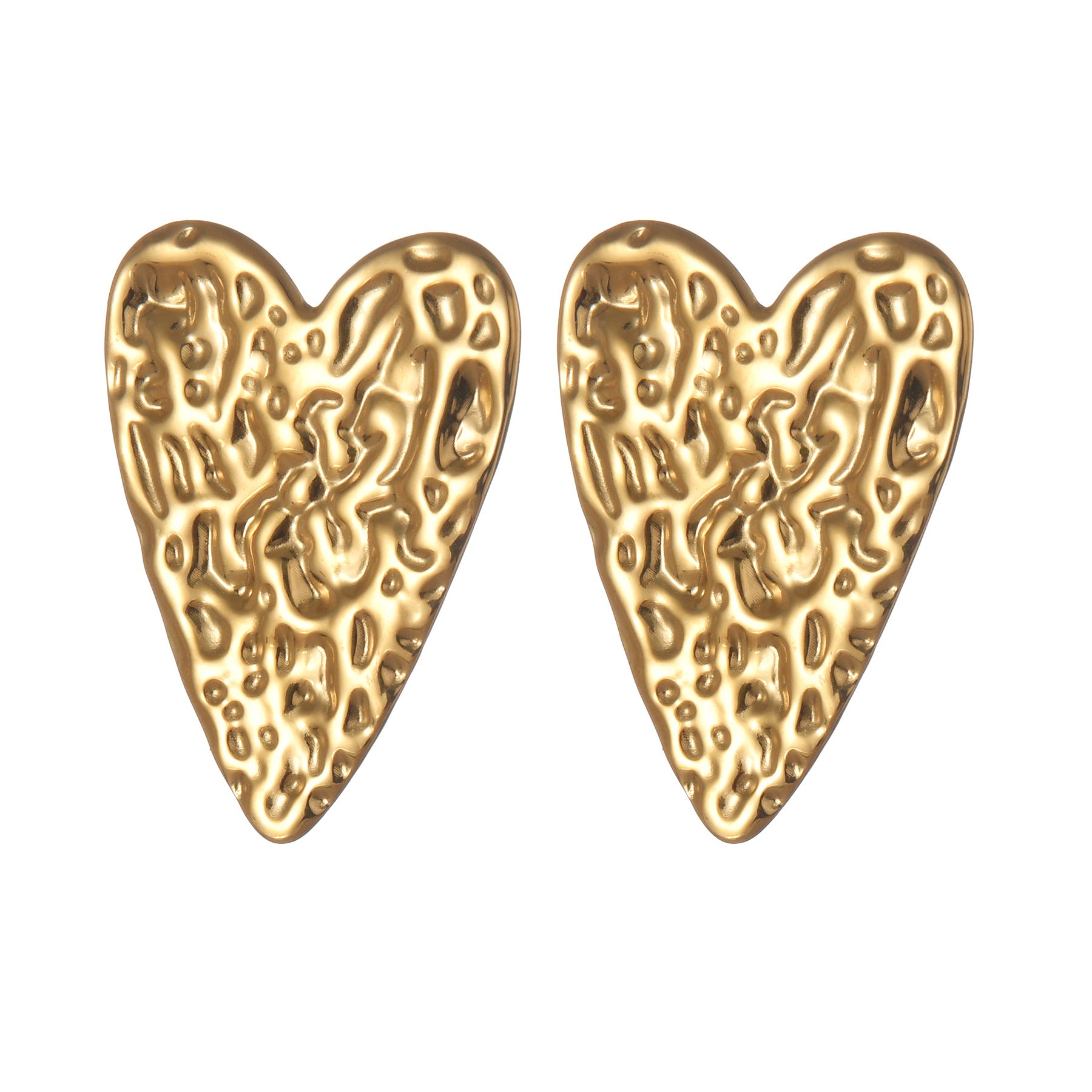 Wholesale stainless steel 18K gold plated earrings