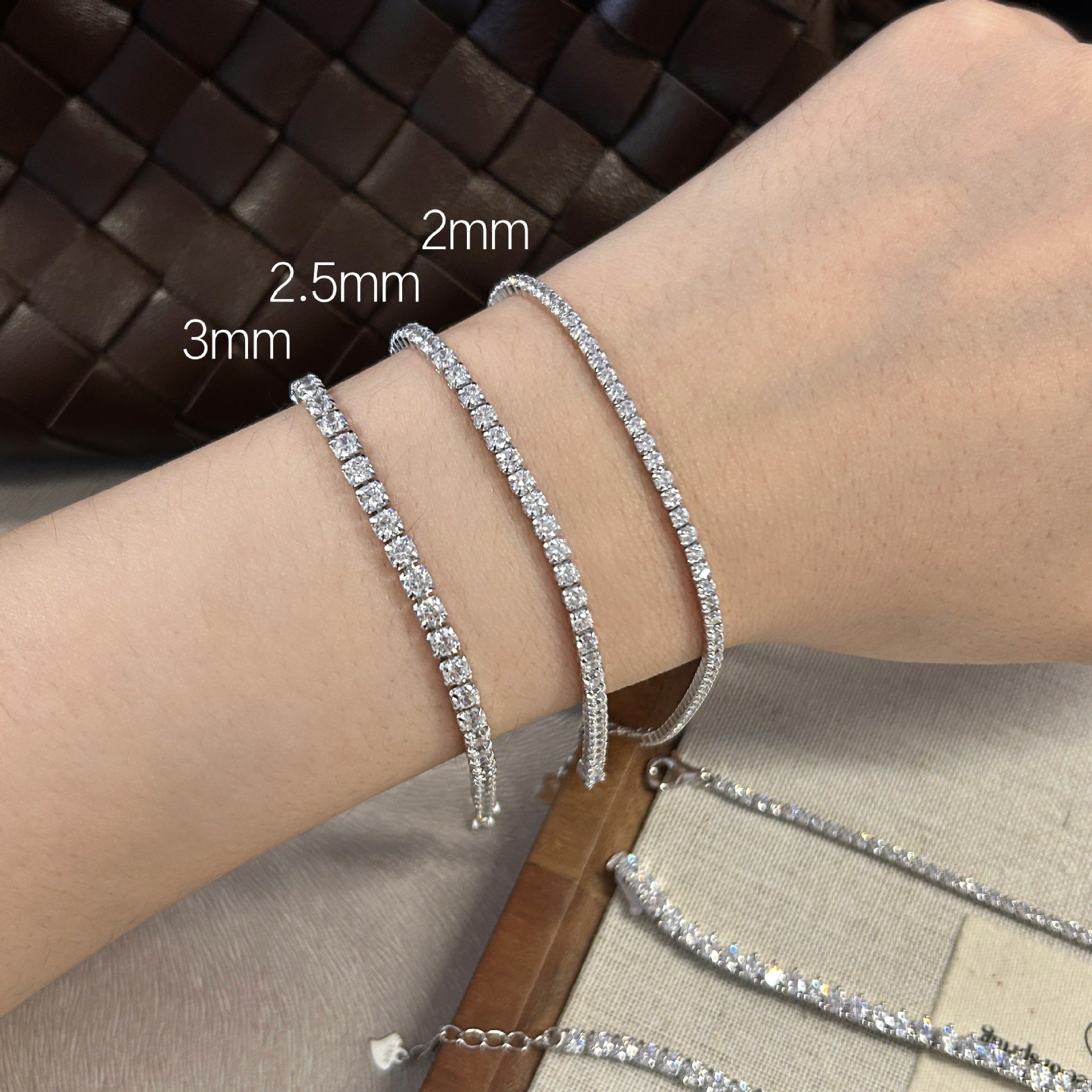 Wholesale Zircon Tennis Bracelet 925 Silver Hidden Clasp Women S Everyday Jewelry Accessory