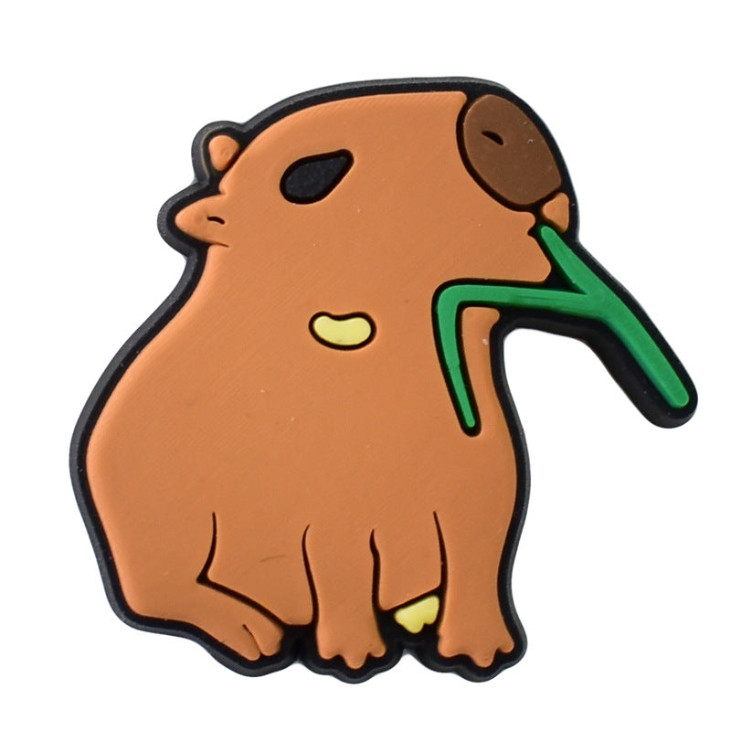 Wholesale Random 100pcs Cartoon Cute Small Animal PVC Soft Rubber Shoe Buckle Decoration ACC-SC-RYY063