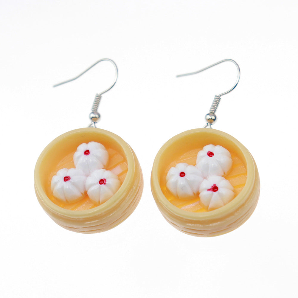 Wholesale  three-dimensional tomato food earrings