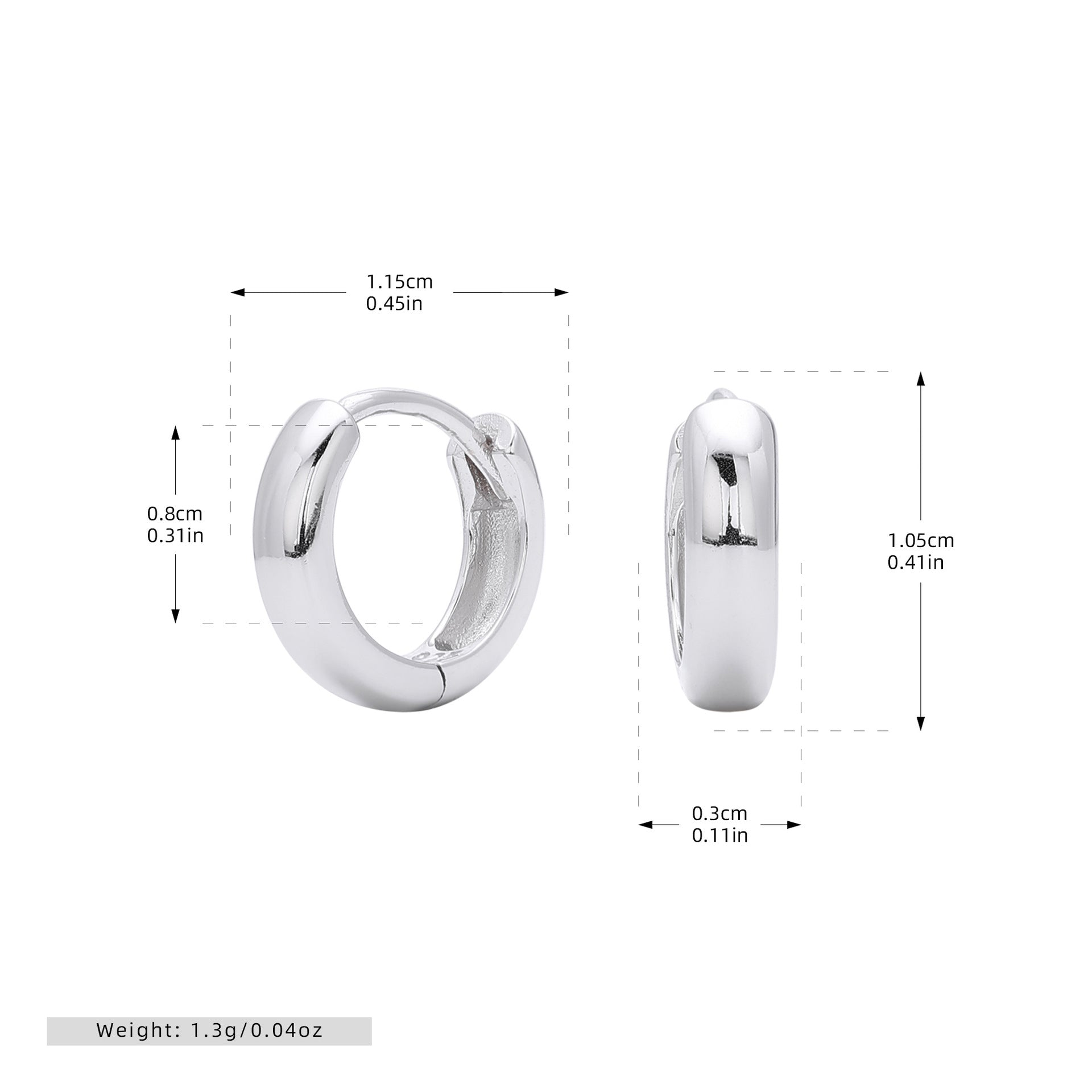 Wholesale  S925 Sterling Silve Light Luxury  Popular Simple Hollow Tube Earrings