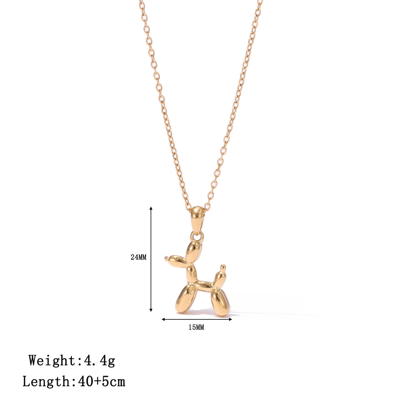 Wholesale Balloon Dog Titanium Steel choker Necklace