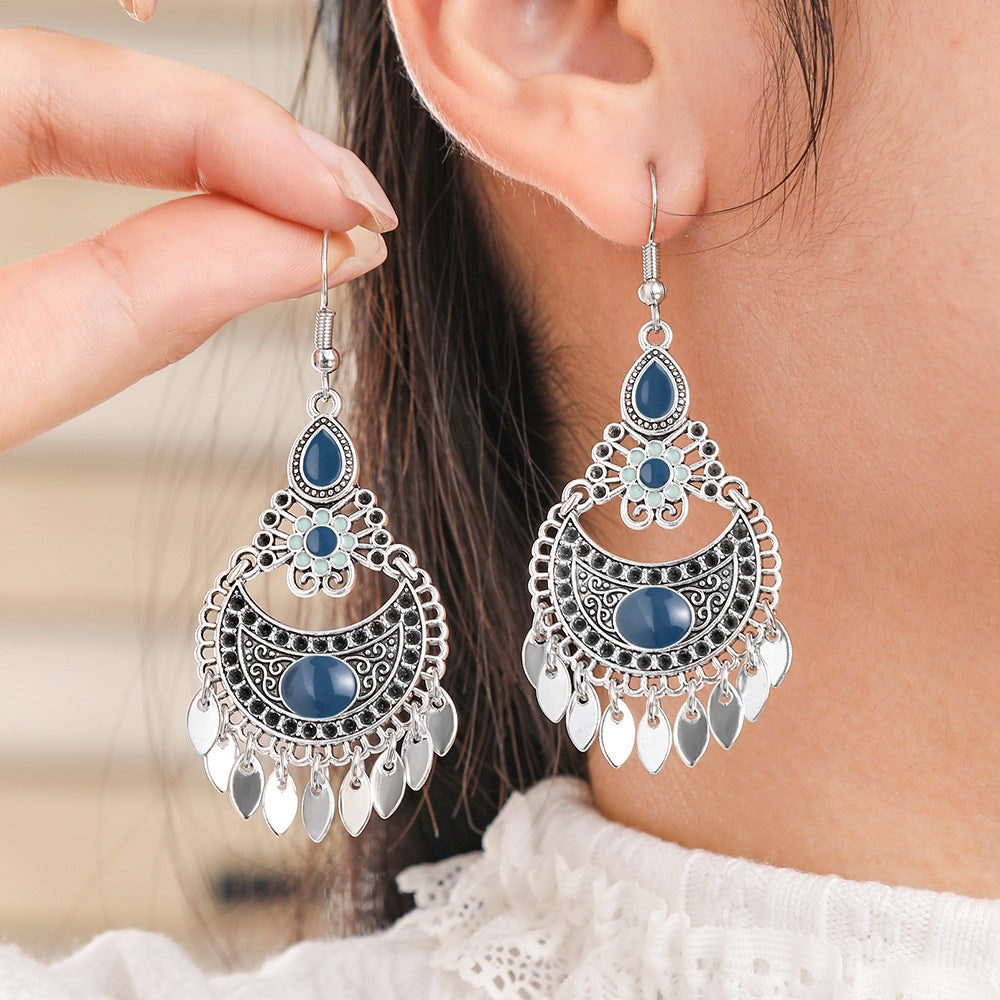 Wholesale Bohemian Ethnic Style Tassel Earrings Fashion Jewelry Accessory for Boutique Resale or Gift