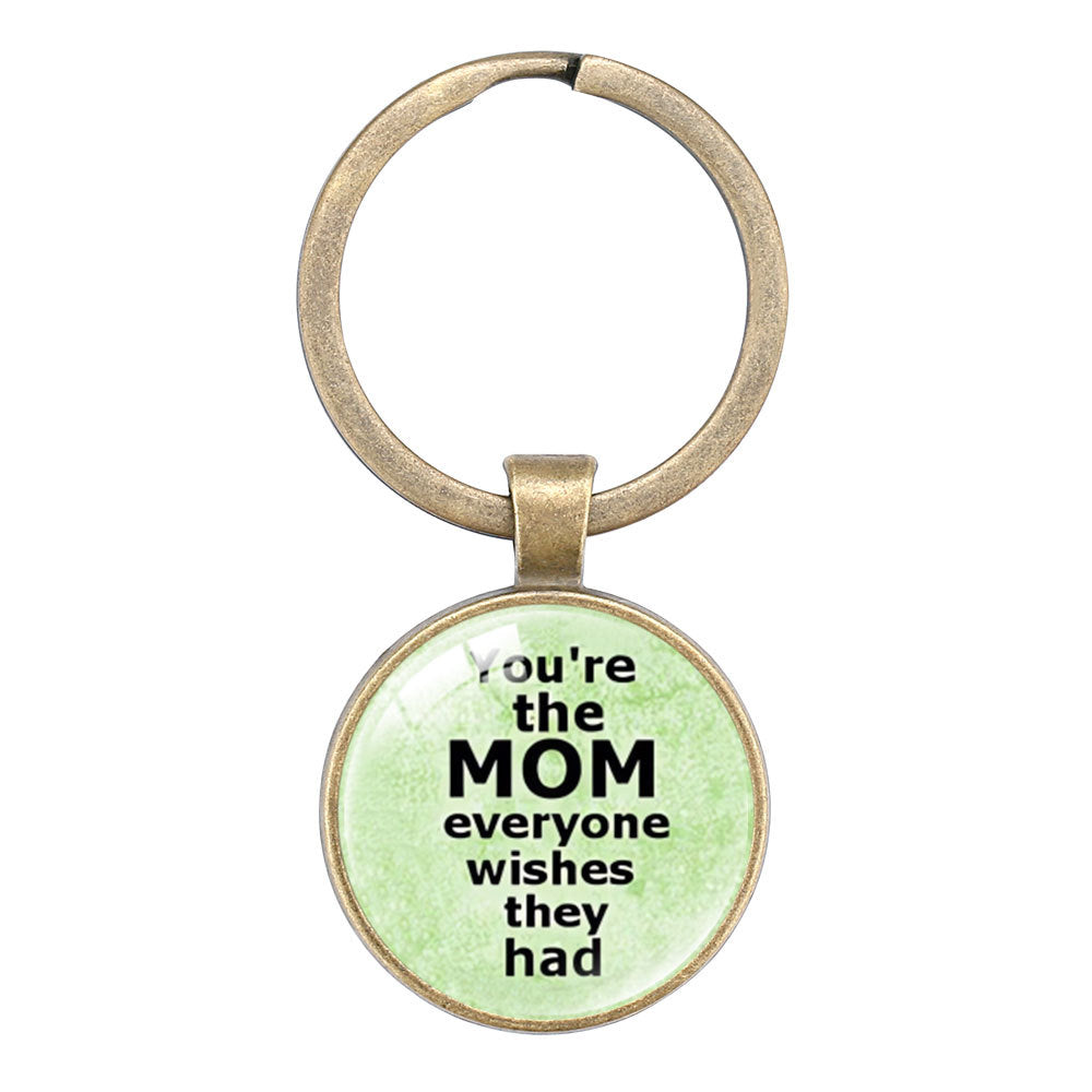 Wholesale Keyring Mom Mother' s Day Glass Keychain