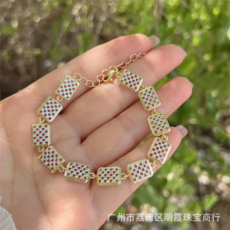 Wholesale Heart-shaped cubic zirconia bracelet