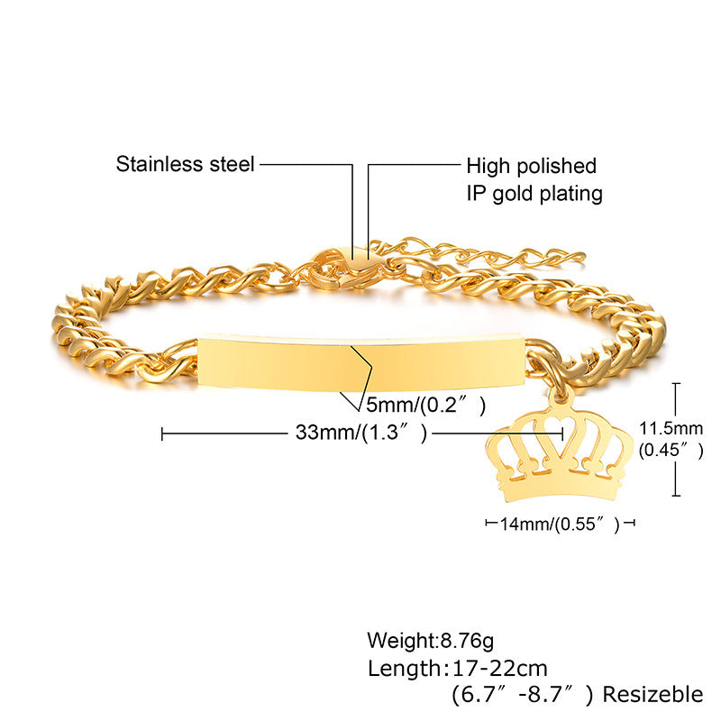 Wholesale Stainless Steel Curved Bracelet Bracelet Twist Chain Gold ACC-BT-HuaLanXin003