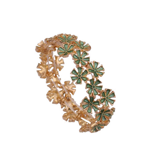 Wholesale  color painting oil geometric small flower elastic bracelet