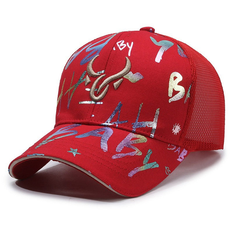 Wholesale Graffiti Embroidery Breathable Hat Baseball Cap ACC-HT-YuFeng001