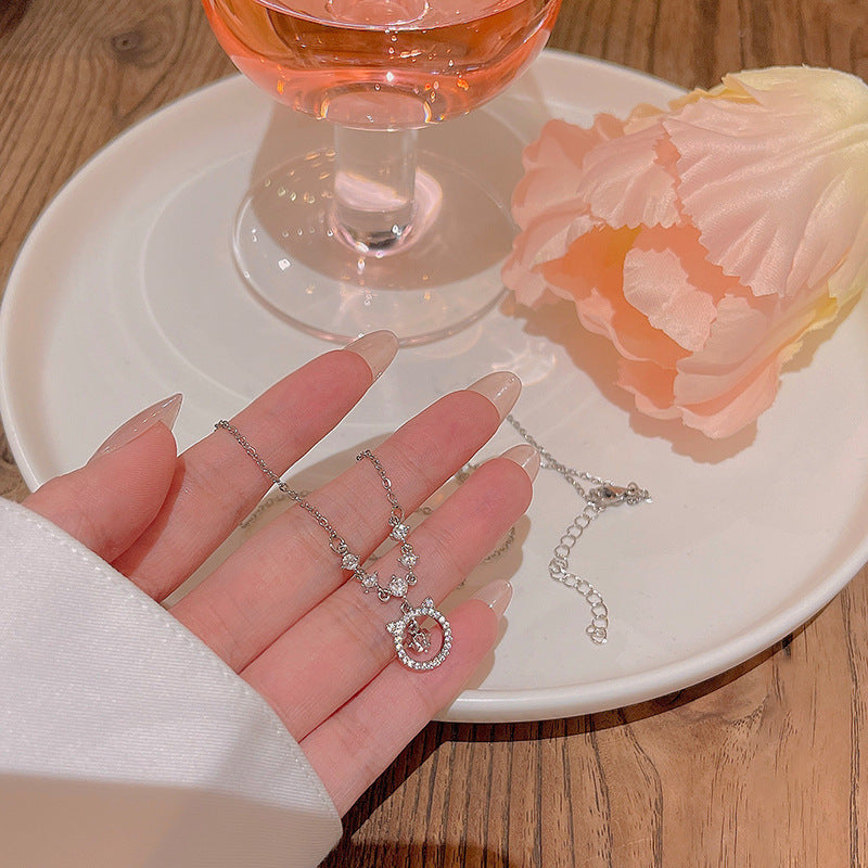 Wholesale Light luxury Pearl titanium steel necklace