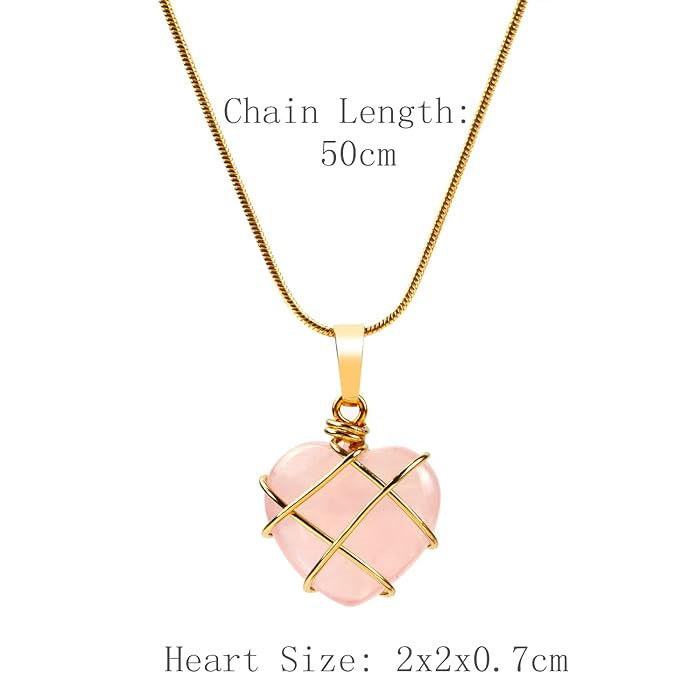 Wholesale Opal Heart Pendant Necklaces ACC-NE-MLR007