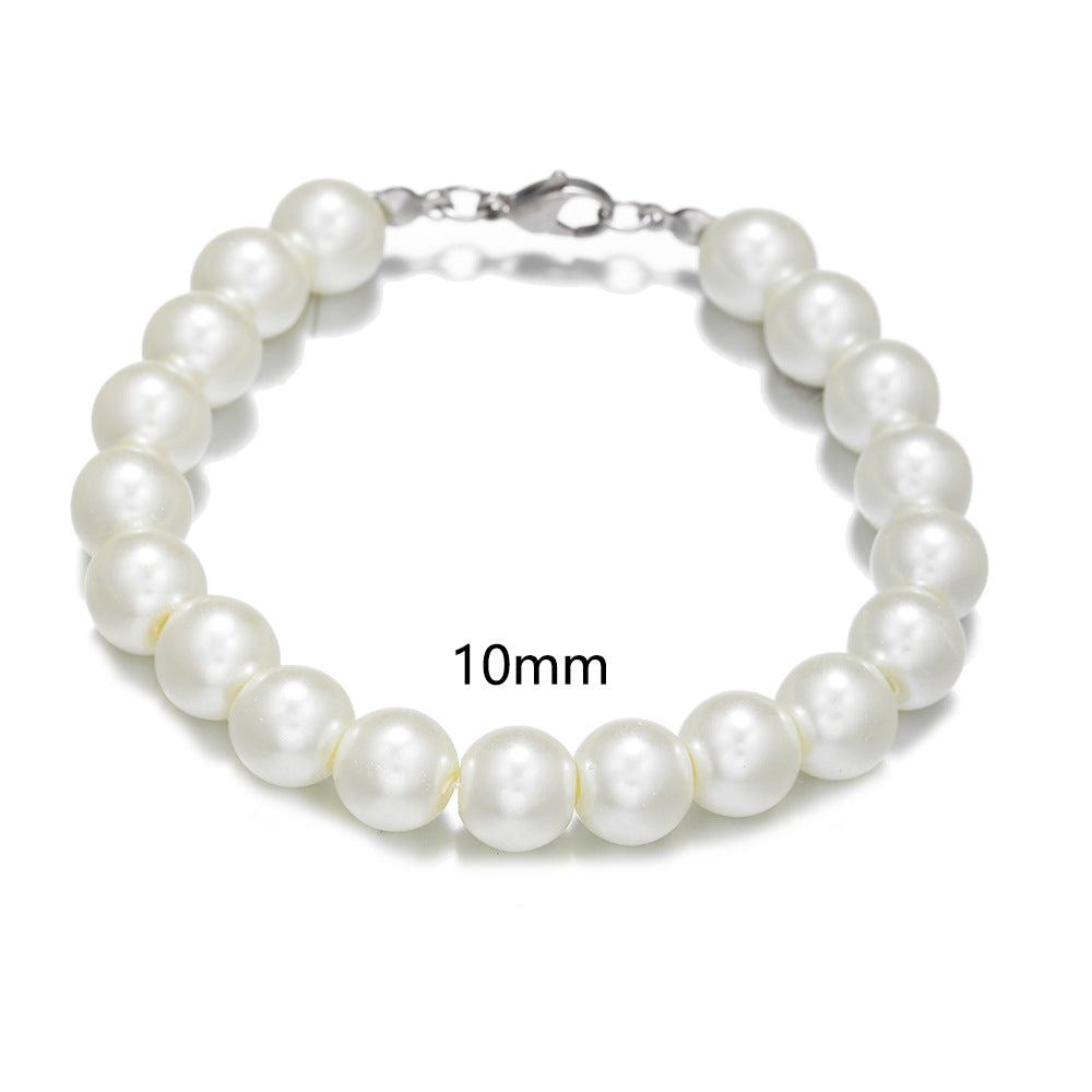 Wholesale Single Layer Men's Pearl Necklace