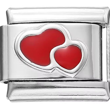 Wholesale Double Heart Gemstone Bracelet,  Stainless Steel Splicing Jewelry Accessory,  Chic Gift for Everyday Wear