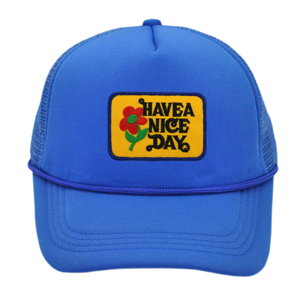 Wholesale Haves Nice Day Floral Logo Baseball Mesh Cap ACC-HT-PeiNi003