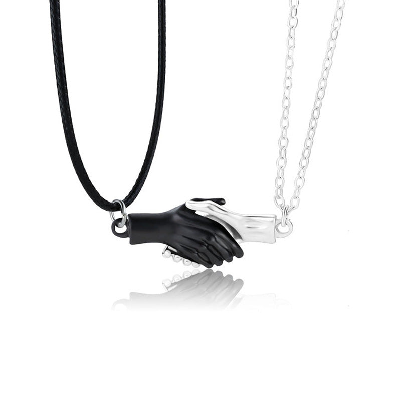 Wholesale Palm Magnet Pendant Handshake Clavicle Chain Choker Necklace ACC-NE-JiuS004