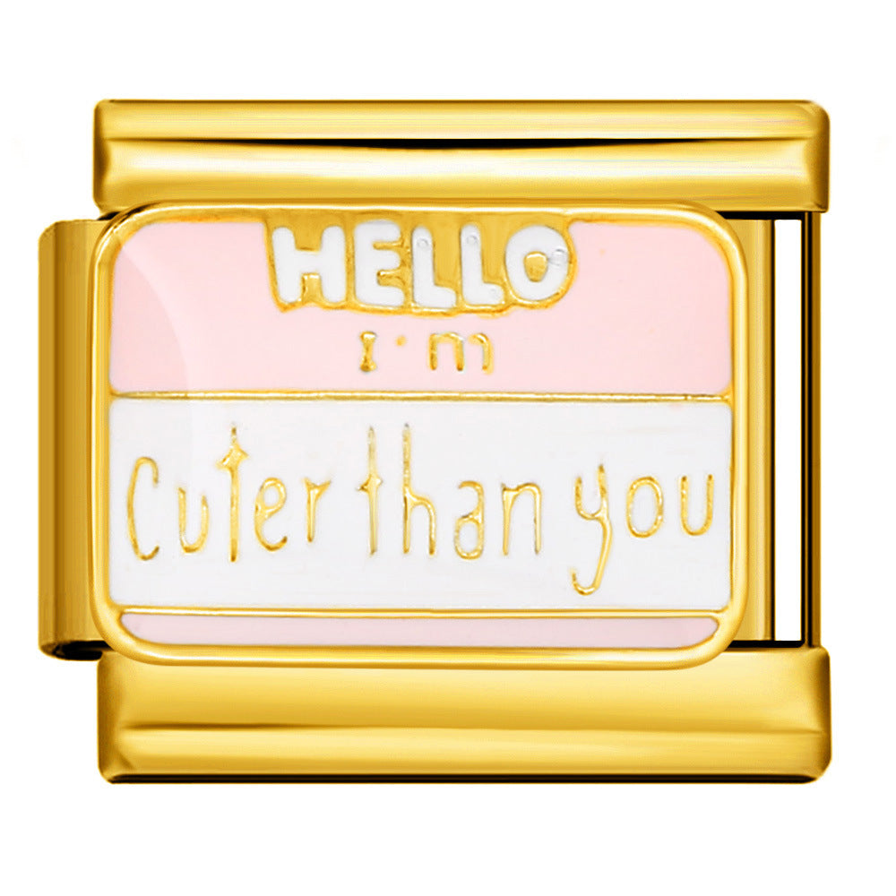 Wholesale Italian Charm Bracelet 9mm DIY Splicing Cute Creative Stainless Steel Composable Bracelet